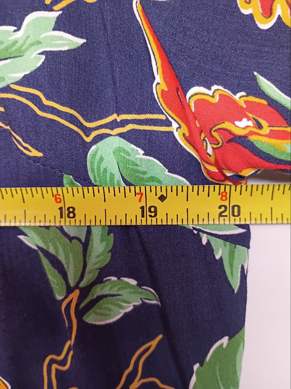 Vintage Reyn Spooner Floral Midi Dress in Blue & Orange Size Medium - Picture 8 of 8